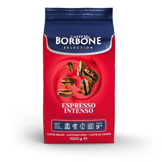 Caff챔 Borbone Whole Bean Coffee, Medium Roast Robusta Blend, Espresso Intenso, Strong and Creamy Italian Coffee, 2.2 lb Bag