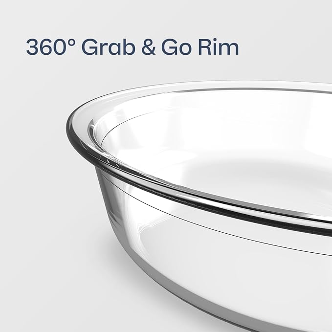 Tupperware Voila Glass Round Food Storage ??Airtight Baking Dish, 1.8 qt / 1.7 L