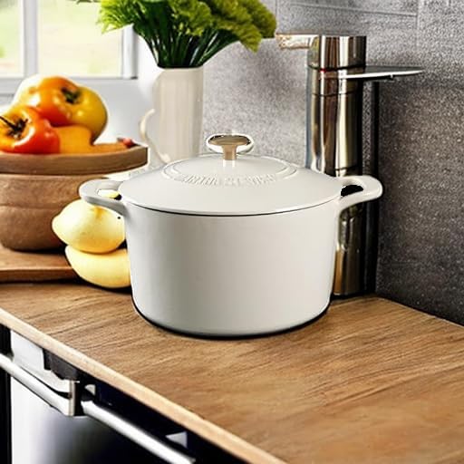 MARTHA STEWART Gatwick 7-Quart Enamel Cast Iron Dutch Oven ??Martha Blue ??Heavy-Duty Dutch Oven for Slow Cooking, Braising & Baking