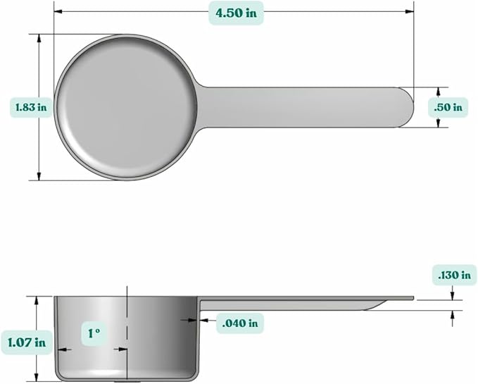 Supplement and Supply 8 Tsp (39 mL | 1.32 Oz.) Long Handle Scoop for Coffee, Protein Powder, Pet Food, Spices, Grains, Dry Goods ??Food-Grade BPA-Free Plastic Measuring Spoon (Pack of 100)