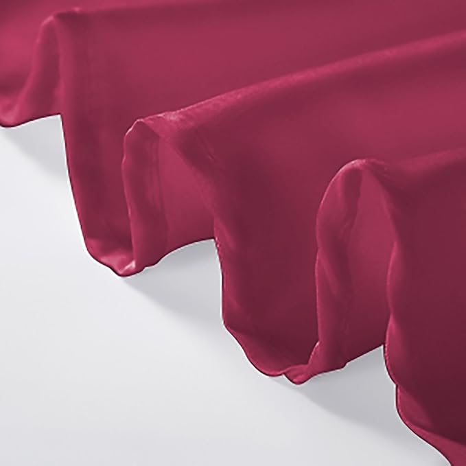 Cupuamon 60 inch Round Tablecloth Washable Polyester Table Cloth Decorative Table Cover for Wedding Party Dining Banquet（60 inch,Burgundy）