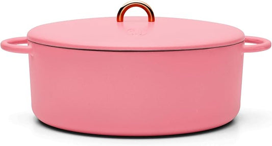 Great Jones Dutchess Cast Iron Dutch Oven Pot With Lid (Taffy) - Large 6.75 Quart Size, Dual Handles - All Stovetop Safe - 500째 Dutch Oven For Bread Baking | Dishwasher Friendly