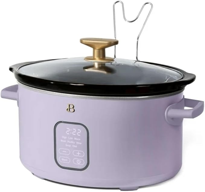 Beautiful 6?‘Quart Programmable Slow Cooker with 5 Presets, Keep?‘Warm, Touch Display & Dishwasher?‘Safe Pot