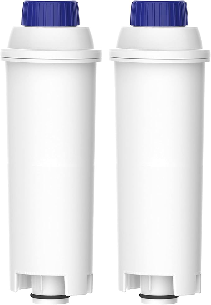 AQUA CREST Coffee Water Filter, Compatible with De'Longhi짰 Filter, DLS C002 De'Longhi짰 Water Filter, ECAM/EPAM/ETAM All Series, EC680, 2 Packs