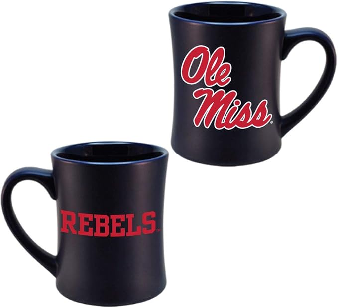 Ole Miss Rebels Ceramic 16oz Sculpted Mug ??Official Team Logo Coffee Cup ??Handwash Recommended ??Individually Boxed