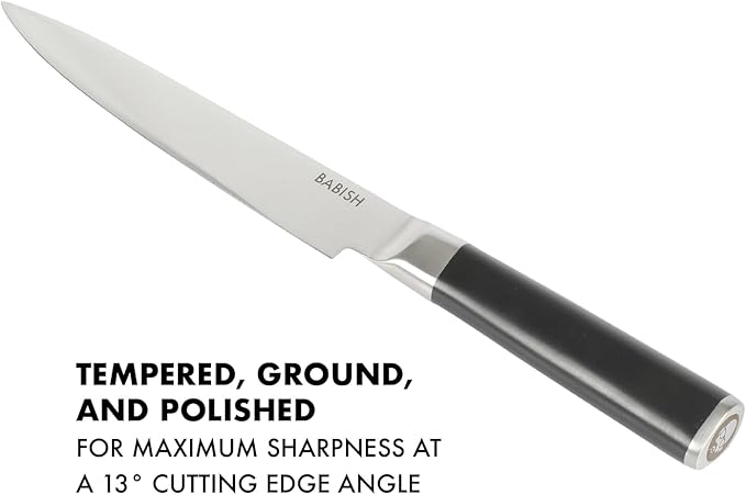 Babish 8-Inch Forged Carving Knife ??High-Carbon 1.4116 German Steel Full Tang Kitchen Knife for Precision Meat and Poultry Slicing