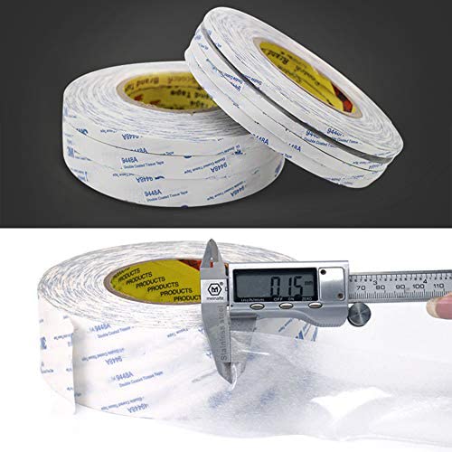 3M Double Sided Tape 0.75?쓝 32.8 Ft 9448A Double Coated Tissue Tape Craft DIY Tape White Color for Nameplate Plastic Film Bonding Splicing Handmade