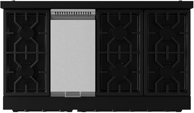 Gordon Ramsay by THOR Kitchen 48 Inch Professional Gas Range with Double Oven in Black
