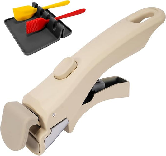 Removable Pot Handle Cream Beige, Universal Pan Handle, Replacement Handle for Pots and Pans, Fits All Cookware, Includes Spatula Rest & Drip Pad竊?Durable & Heat-Resistant