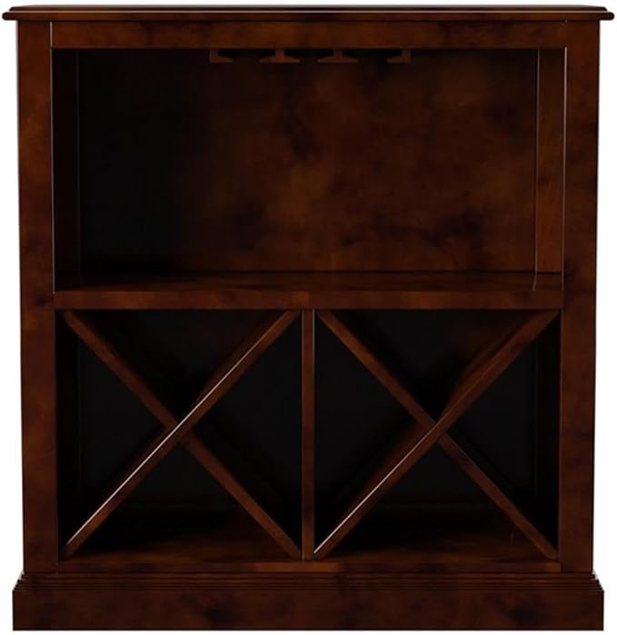 BOWERY HILL Traditional Wine Rack in Dark Cherry