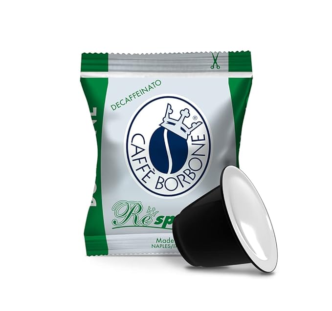 Caff챔 Borbone Decaffeinated Nespresso Compatible Espresso Coffee Pods, 50 Count Espresso Pods