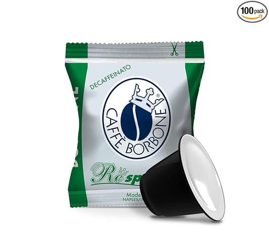 Caff챔 Borbone Decaffeinated Nespresso Compatible Espresso Coffee Pods, 100 Count Espresso Pods