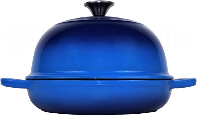 Dutch Oven for Bread Baking Bread Oven for Sourdough Bread Baking, Enameled Cast Iron Dutch Oven Pot with Lid 5 qt Cast Iron Bread Pan, Blue