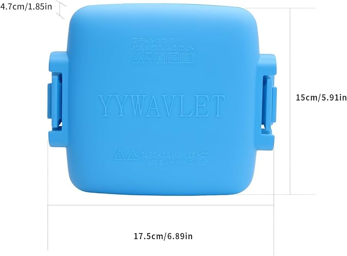 Microwave Sandwich Maker, Heat-Resistant Silicone Rubber Shell, Advanced HeatWave Technology, Non-Stick Plates, Easy to Clean, Makes Toast, Sandwiches, Paninis, Patties(Blue)