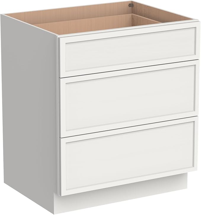 Newtown 3-Drawer Solid Wood Cabinet Premium Storage Organizer for Kitchen,Office Files, Essentials, and Mor Versatile and Stylish Drawer Cabinet for Home (NT-Origami White, 18"W x 24"D x 34.5"H)