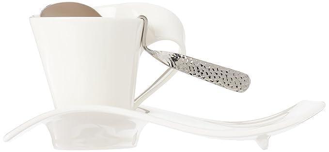 Villeroy & Boch NewWave Caffe 6-Piece Espresso Set, Set for 2, Premium Porcelain, Made in Germany