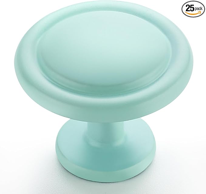 Ravinte 25 Pack 1-1/4 inch Kitchen Cabinet/Drawer/Dresser Knobs Green Zinc Drawer Pulls/Handles
