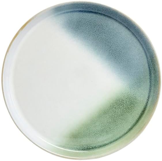 Sango 12 Pieces Stoneware Dinnerware Set, Glossy Blue, Green & White Dishes for 4, Premium Plates and Bowls Sets, Chip Resistant, Ceramic Kitchen Dish Set, Microwave & Dishwasher Safe, Color Block