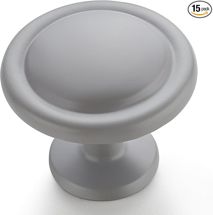 Ravinte 15 Pack 1-1/4 inch Kitchen Cabinet/Drawer/Dresser Knobs Grey Zinc Drawer Pulls/Handles
