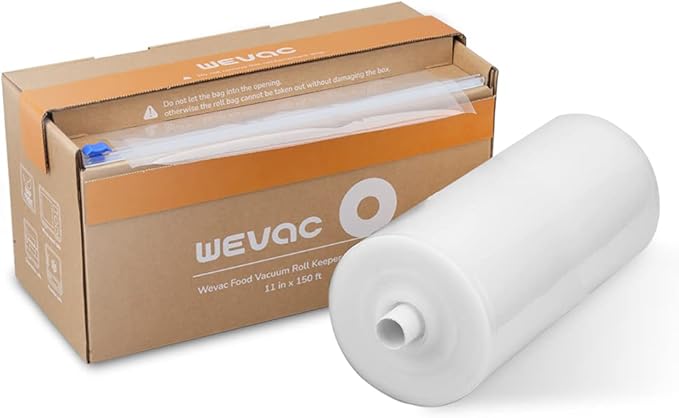 Wevac 11??x 150??Food Vacuum Seal Roll Keeper with Cutter, Ideal Vacuum Sealer Bags for Food Saver, BPA Free, Commercial Grade, Great for Storage, Meal prep and Sous Vide