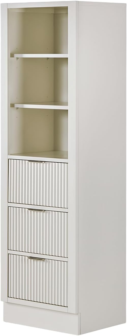 ARIEL Milan Bathroom Storage Cabinet 65?쒱 x 20?쓂 x 16?쒭 Warm White