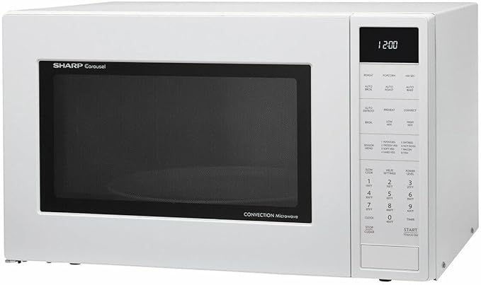 Sharp SMC1585BW 1.5 cu. ft. Microwave Oven with Convection Cooking, Auto Defrost in White