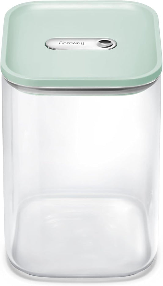 Caraway 4qt Glass Airtight Food Storage Container with Lid ??Non-Toxic, BPA-Free Kitchen Storage Container ??Stackable, Space-Saving Airtight Container for Dry Goods and More - Mist