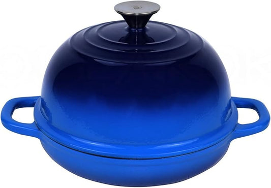 Dutch Oven for Bread Baking Bread Oven for Sourdough Bread Baking, Enameled Cast Iron Dutch Oven Pot with Lid 5 qt Cast Iron Bread Pan, Blue