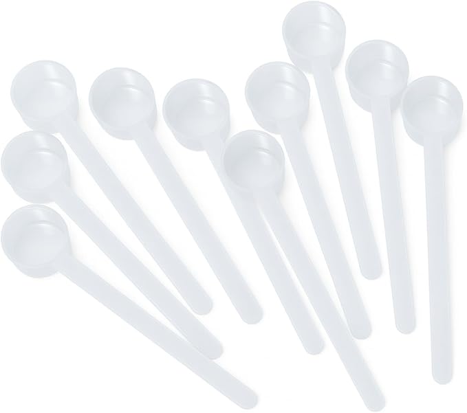 Supplement and Supply 9 mL (9 CC) Long Handle Scoop for Coffee, Protein Powder, Pet Food, Spices, Grains, Dry Goods ??Food-Grade BPA-Free Plastic Measuring Spoon (Pack of 10)