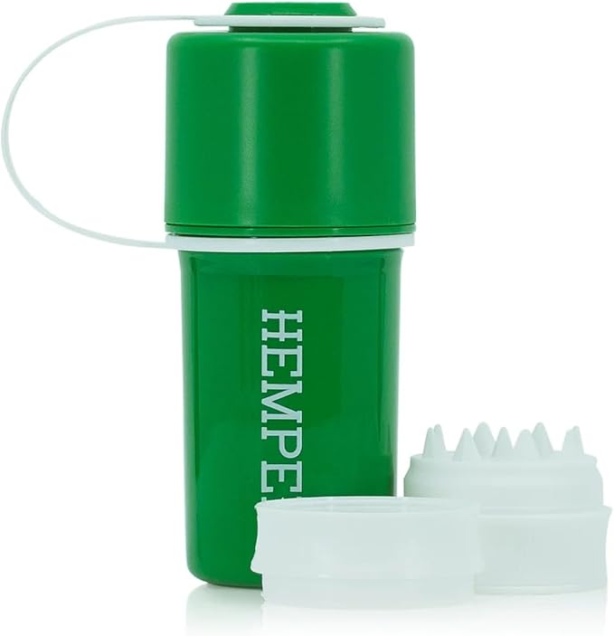 Hemper Keeper 3?멼n?? Herb Grinder with Dual Storage Container - Smell?멠roof, Airtight & Water?멢esistant - Built?멗n Removable Grinder, Dual Compartments for Flower & Ground - (Green & White)