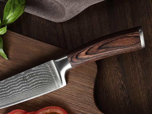 Wakoli EDIB 4-Piece Damascus Knife Set ??Professional Chef Knives Set with VG10 Core Blades, 67-Layer Damascus Steel and Ergonomic Pakkawood Handles ??Premium Kitchen Knives in Elegant Gift Box