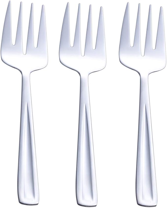 GoGeiLi Stainless Steel Large Serving Fork Set, 9.5-inch Big Serving Fork for Party, Banquet, Buffet, Dishwasher Safe, Set of 3