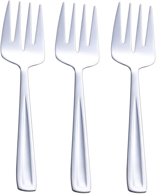 GoGeiLi Stainless Steel Large Serving Fork Set, 9.5-inch Big Serving Fork for Party, Banquet, Buffet, Dishwasher Safe, Set of 3