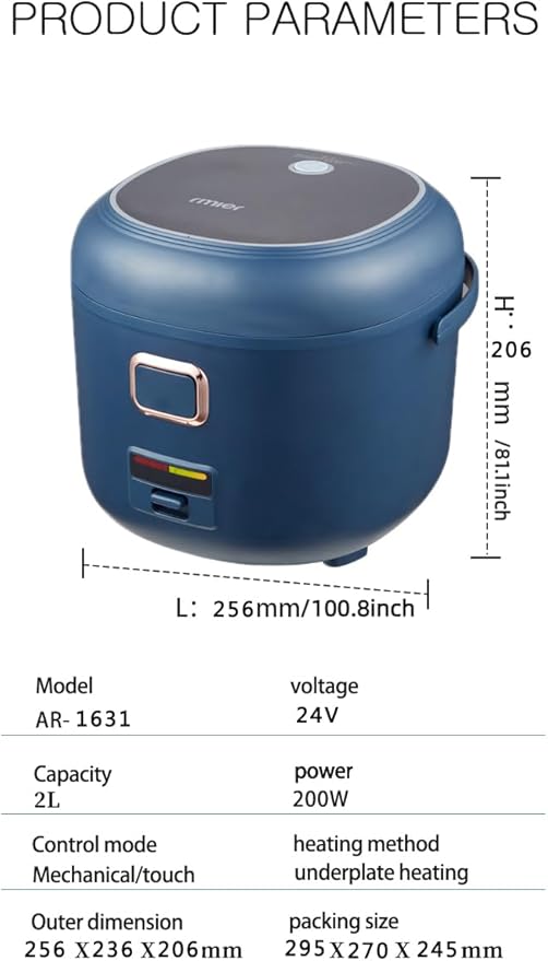 2.0L Arier OEM Manufacturer 110V Multicooker 110V Rice Cooker Black