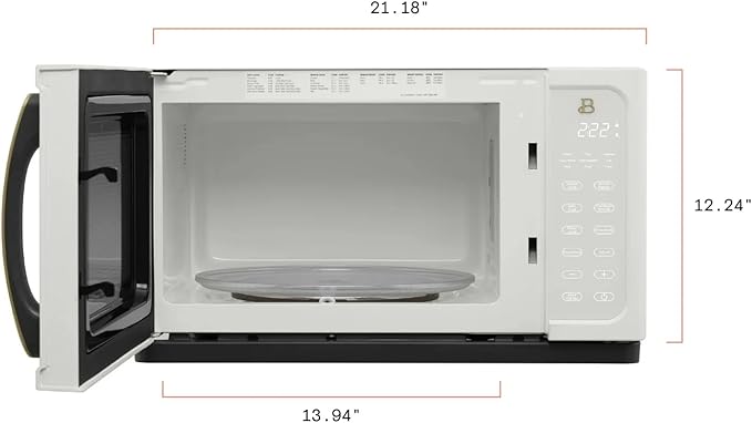 Beautiful 1.1 Cu Ft 1000W Sensor Microwave Oven ??Compact Countertop with Smart Sensor Cooking, 10 Power Levels & Easy Clean Interior ??Perfect for Quick Meals, Office & Holiday Hosting
