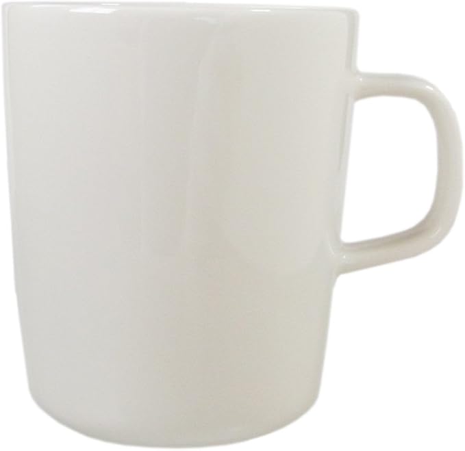 MARIMEKKO Oiva Mug ??Refine Your Kitchen D챕cor with Our Iconic White Stoneware ??Stylish & Classic White Ceramic Coffee Mugs to Elevate Your Dining Experience (8.8 oz)