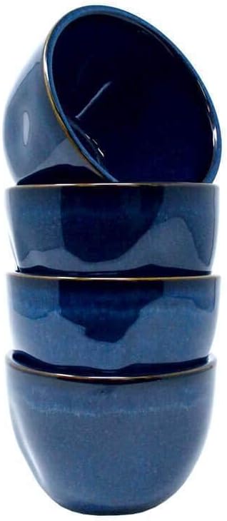 Artisan Reactive Glaze Bouillon Bowl, 12 1/2 oz, Night Sky Blue; Heavy Duty; Chip Resistant; Lead and Cadmium Free; Freezer to Oven Safe up to 500F