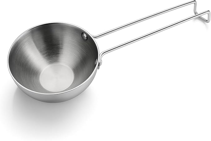 Try Ply Stainless Steel Tadka Pan ??360?칖l Indian Spice Heating Pan | 5??Bowl with 13??Handle ??Durable Tri?멠ly, Lightweight, Oven Safe