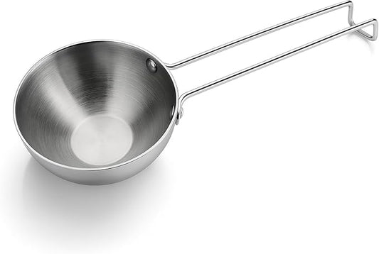 Try Ply Stainless Steel Tadka Pan ??360?칖l Indian Spice Heating Pan | 5??Bowl with 13??Handle ??Durable Tri?멠ly, Lightweight, Oven Safe