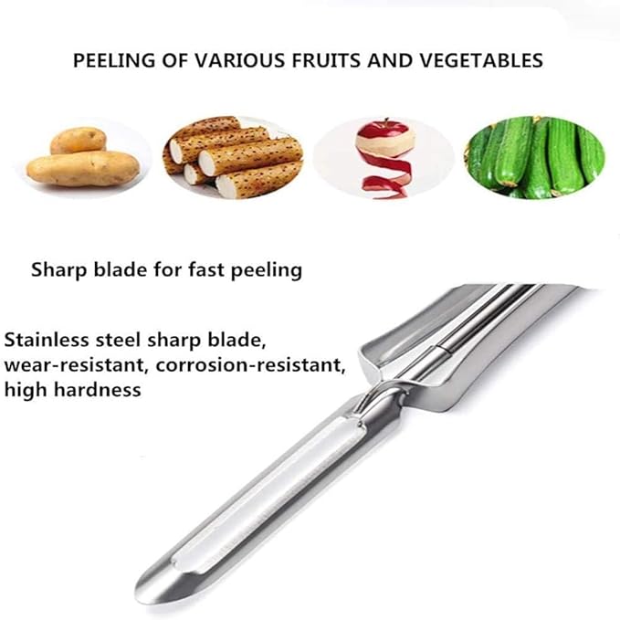 Aniso Kitchen vegetable peeler Stainless steel rotary peeler for vegetable and carrot fruit竊똷ith ergonomic safety and control handle-Dishwasher Safety