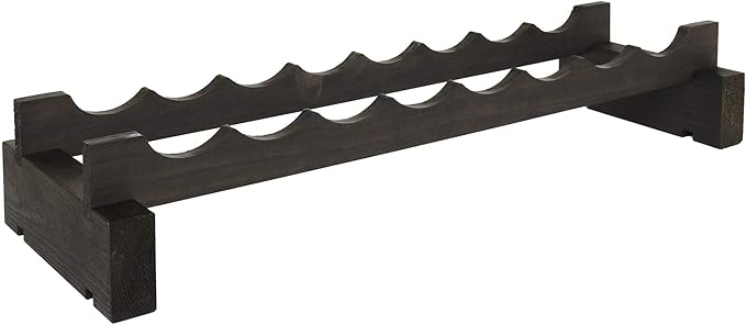 8 Bottle Wide Wine Rack Natural Pine