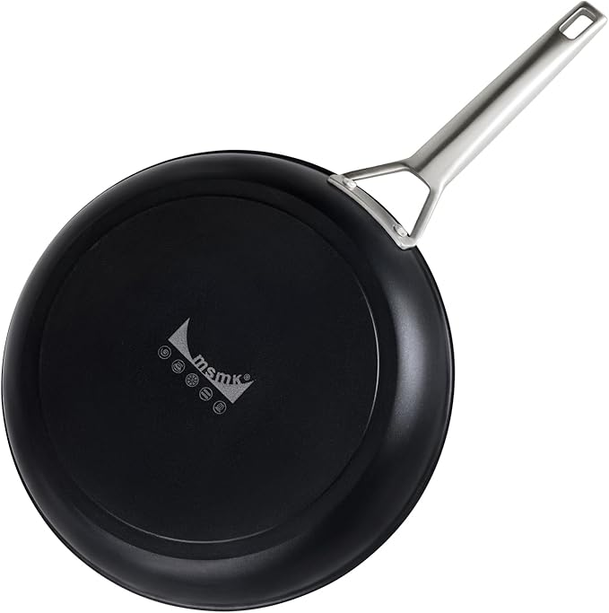 MsMk 7 inch Small Nonstick Frying Pan with Lid, Non stick Egg Omelet Skillet, PFAS & PFOA Free Non-Toxic, Induction Skillet, Oven Safe to 700째F Pan for Cooking, Dishwasher Safe