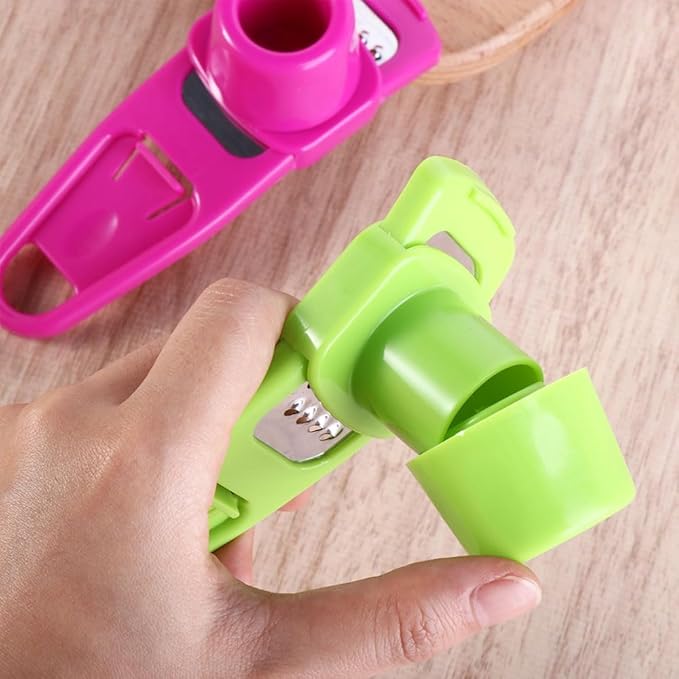 Mini Multifunction Garlic Ginger Grater Tool,Nutmeg Grinder,Kitchen Manual Fruit Vegetable Nuts Chopper Grinder,Graters Peeling,Grating and Slicing Tools (Green)