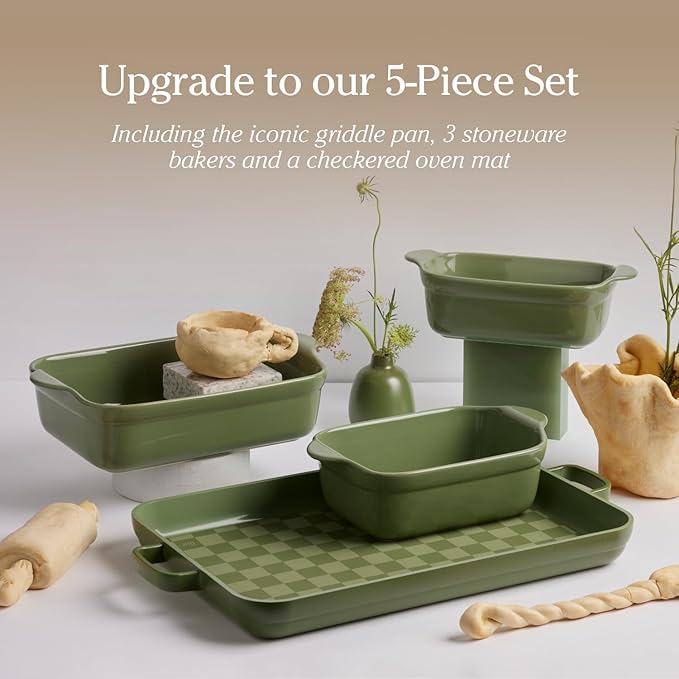 Our Place Griddle Pan | 11.8" (5 Qt) Nonstick Ceramic Griddle Pan for Stovetop & Oven | PFAS-Free, Oven-Safe up to 450째F, Easy-Grip Handles | Sage