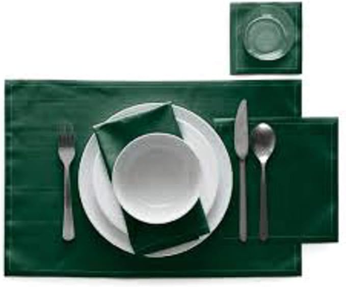 MY DRAP Washable and Reusable Cloth Placemat - 17.7 x 12.6 in (12 Per Roll, Cotton Anthracite Grey)