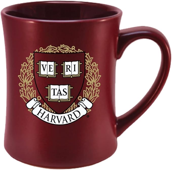 Harvard Crimson Ceramic 16oz Sculpted Mug ??Official Team Logo Coffee Cup ??Handwash Recommended ??Individually Boxed