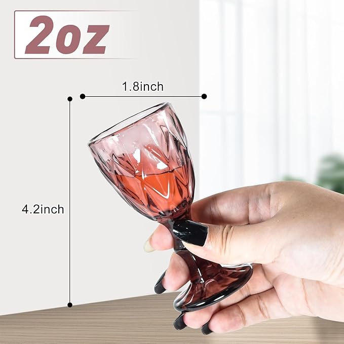 3-Piece Stemmed Cordial Glasses Set, Dishwasher Safe, Perfect for Tequila, Brandy Tasting, Weddings, and Bars (Style3,3pcs)