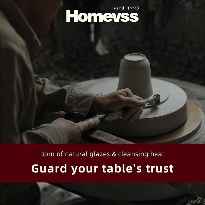 Stoneware Two-Tone Colors Life 18pc Dinner Set, Outside Shiny Black + Inside Matte Glaze Curry