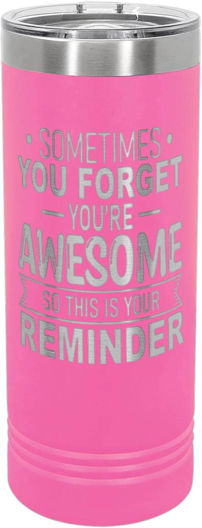 Spotted Dog Company Inspirational Tumbler, Inspirational Gifts for Men Dad Father Wife Sister Women, Birthday For Him Her, You?셱e Awesome Tumbler, Teacher Coworker Gifts 22oz Pink