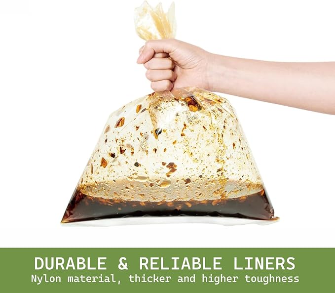 Slow Cooker Liners 20pcs, Large 13??x 21??Disposable Cooking Bags for 3QT to 8QT Slow Cookers, Cooking Tray for Oval and Round Pots (20)